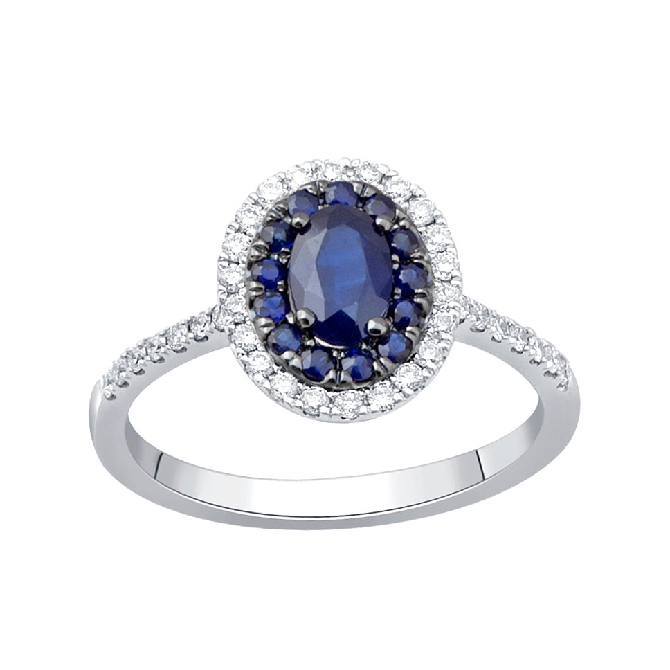 14KT Sapphire and Diamond Ring