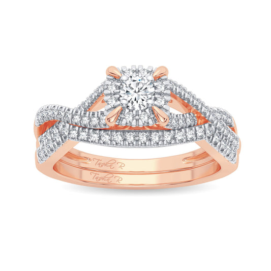 14KT Rose Gold Bridal Set