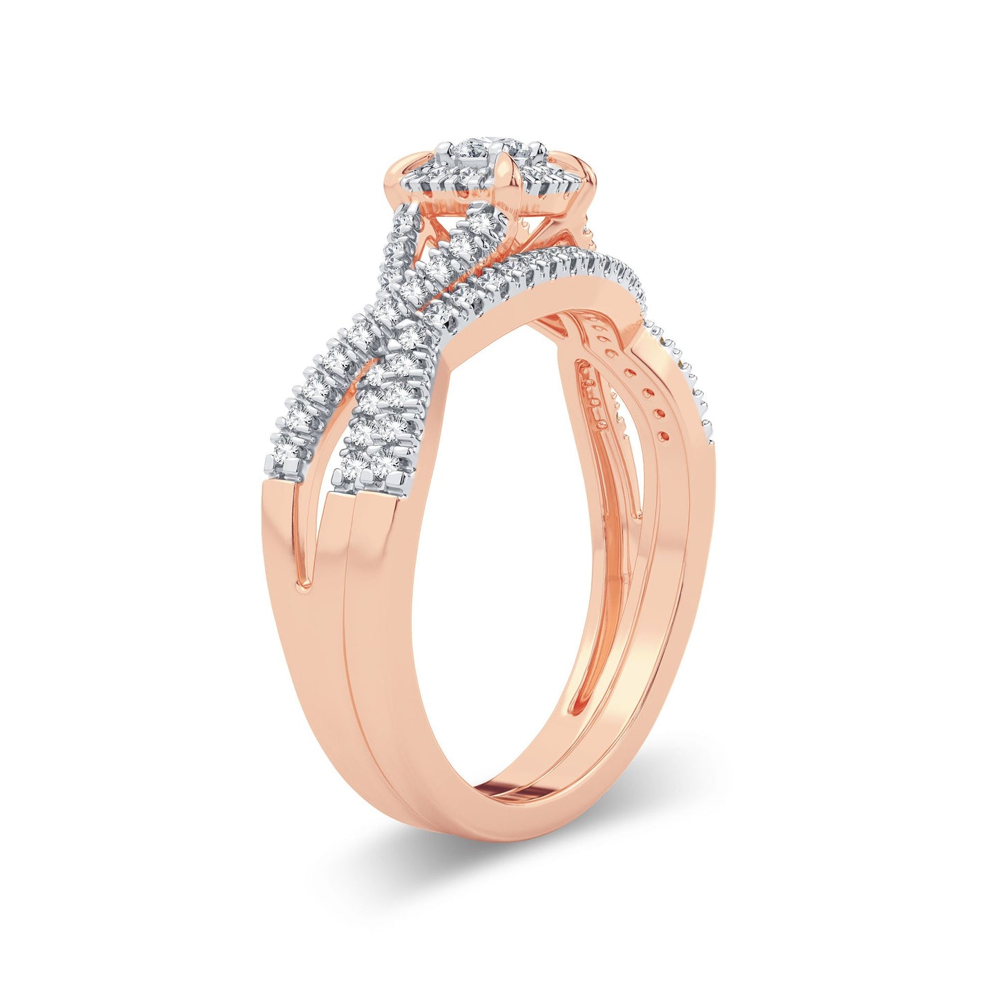 14KT Rose Gold Bridal Set