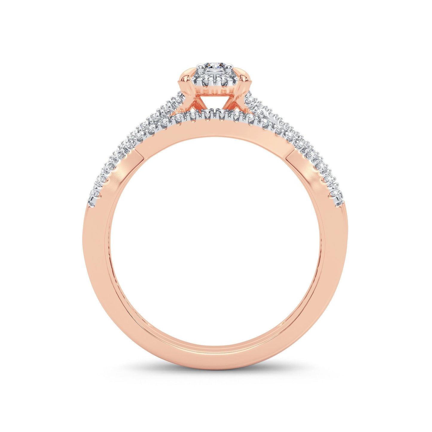 14KT Rose Gold Bridal Set