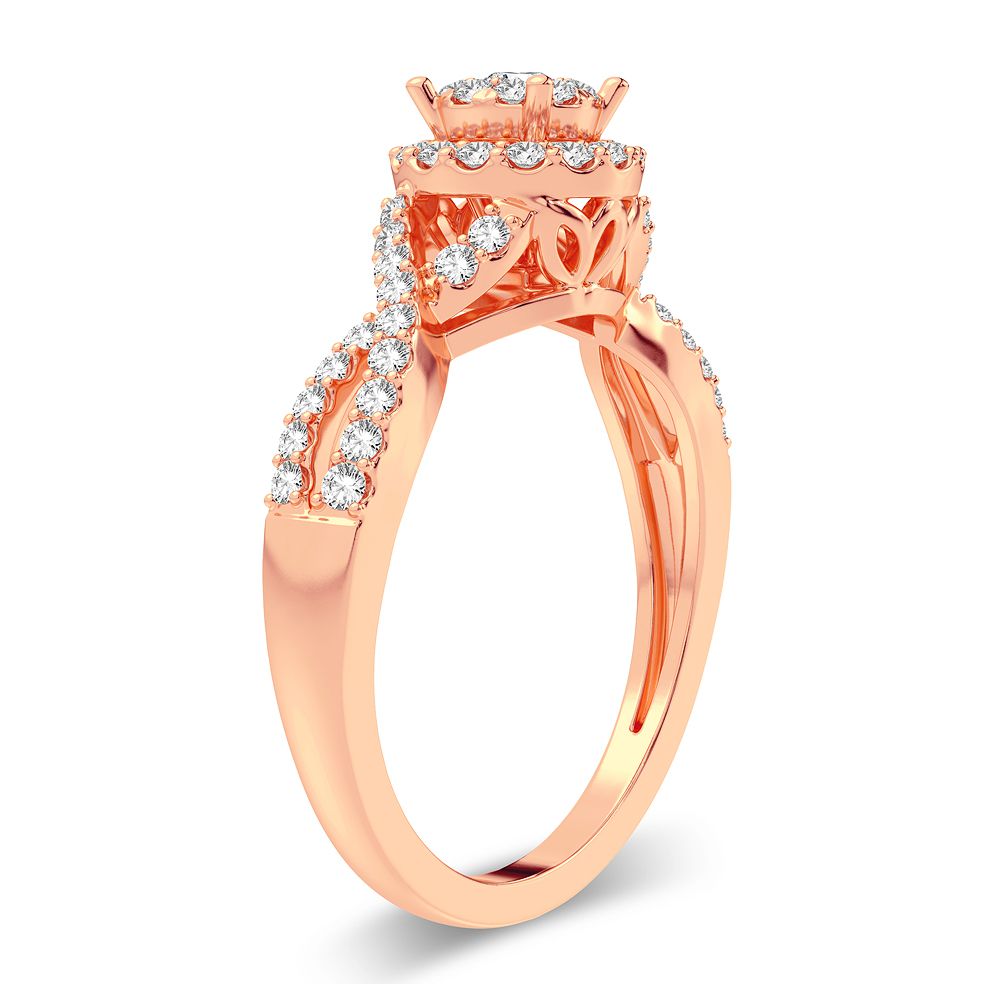 14KT Rose Gold Diamond Ring