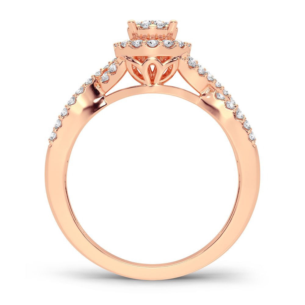 14KT Rose Gold Diamond Ring