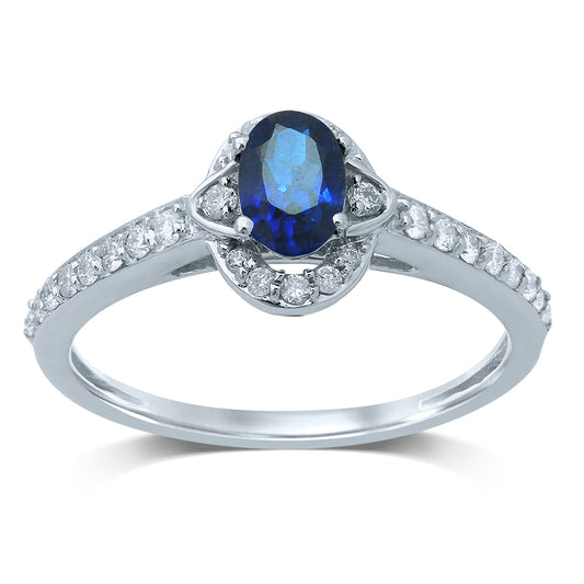 14KT Sapphire and Diamond Ring