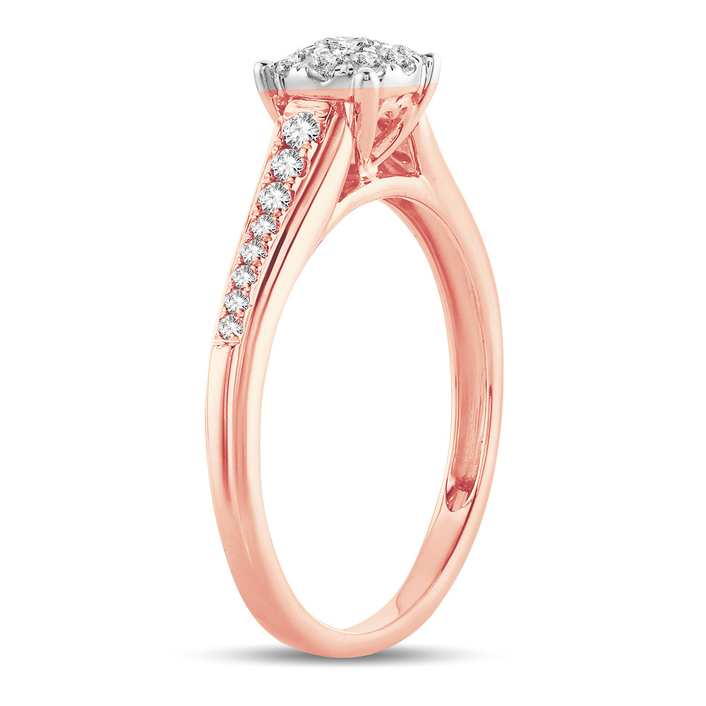 14KT Rose Gold Diamond Ring