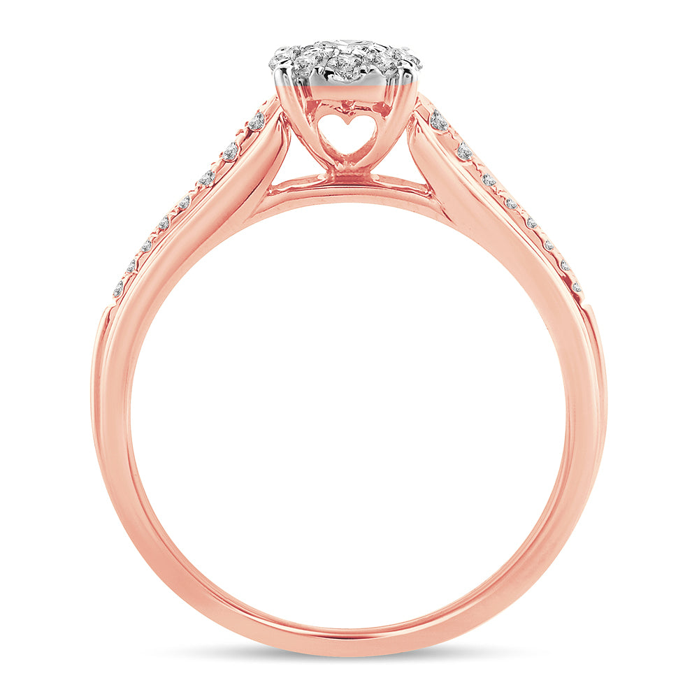 14KT Rose Gold Diamond Ring