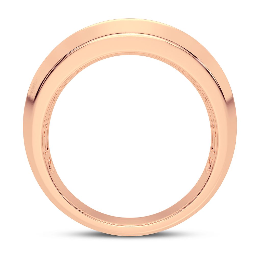 Mens Rose Gold Diamond Band