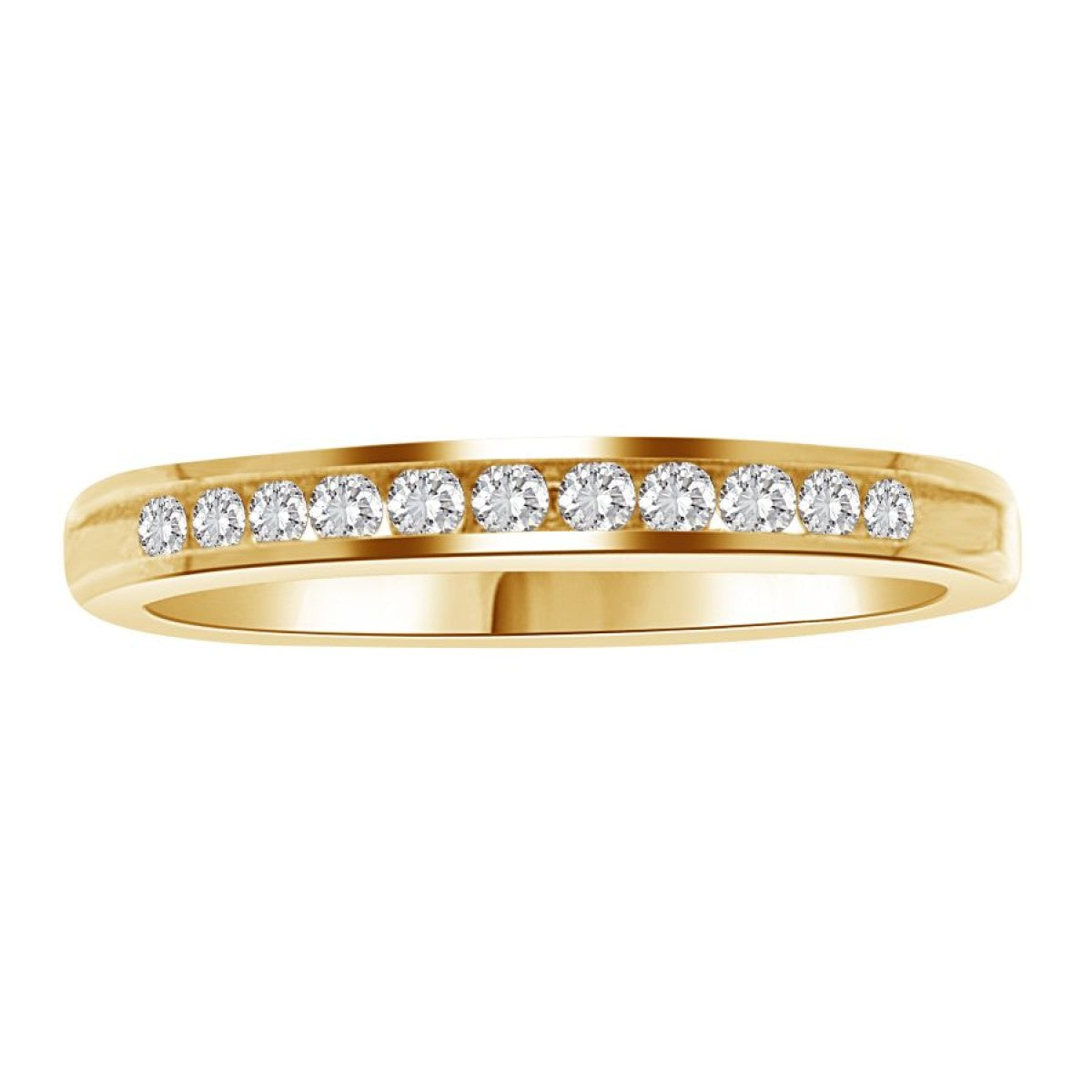 14KT Yellow Gold Diamond Band 0.15CT