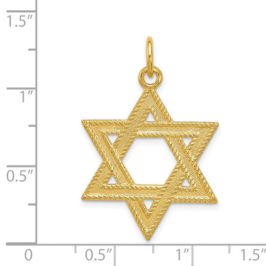 Sterling Silver Star of David Pendant 24k Gold-Plated