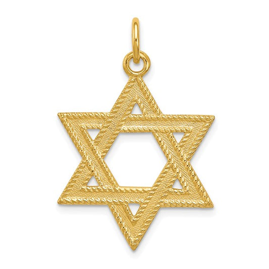 Sterling Silver Star of David Pendant 24k Gold-Plated