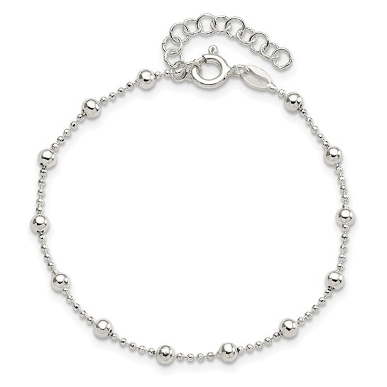 Sterling Silver Beaded Bracelet