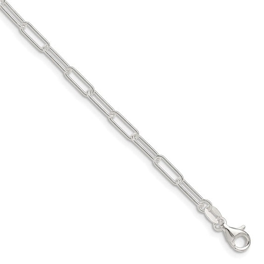 Sterling Silver Polished 3mm Elongated Cable Bracelet