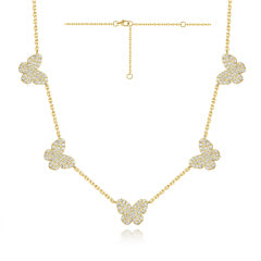 14KT DIAMOND BUTTERFLY NECKLACE